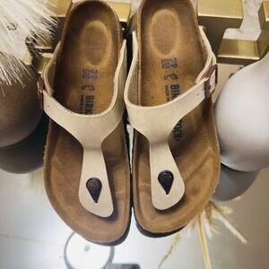 Birkenstock cream or light rose gold Sandals Cork Footbed Comfort